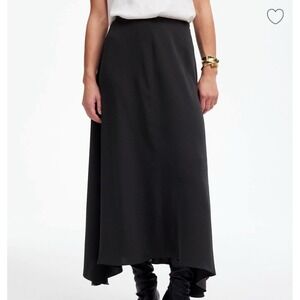 Madewell Maxi Full Skirt XS Black Asymmetrical Witchy Whimsygoth Grunge Goth